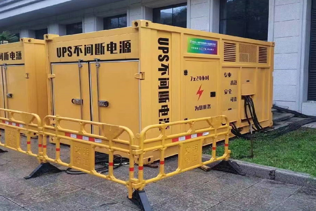 新县发电机租赁施工现场