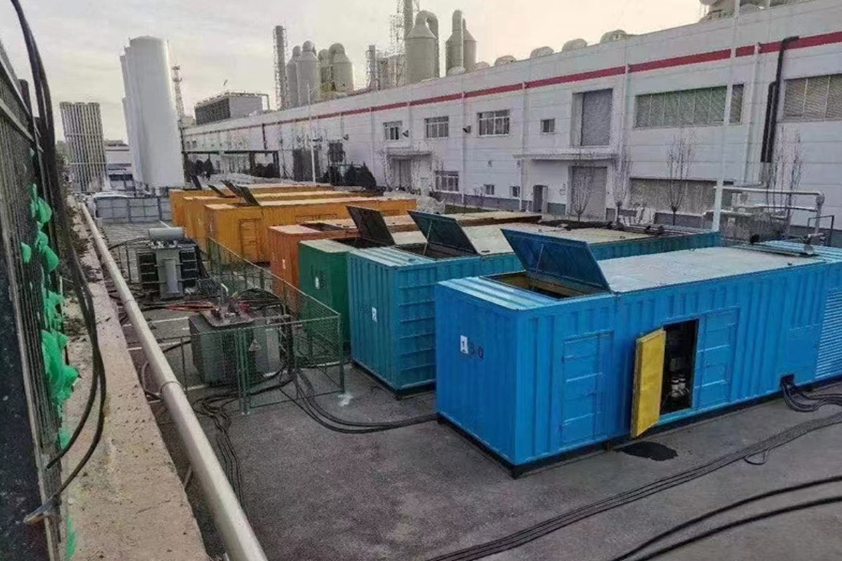 新县发电机租赁施工现场